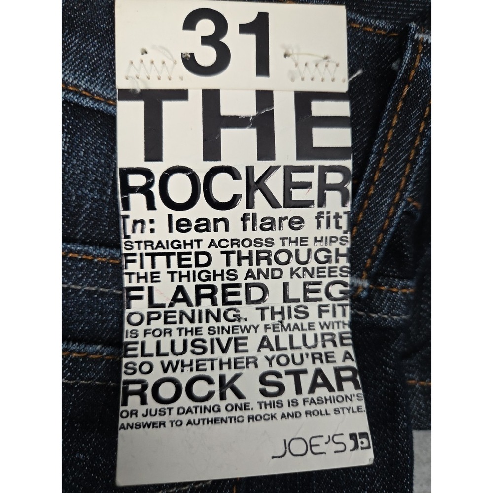 Joe's Jeans Womens 31 The Rocker Dark Wash Boot Cut Lean Flare Fit Jeans NEW - Picture 4 of 14